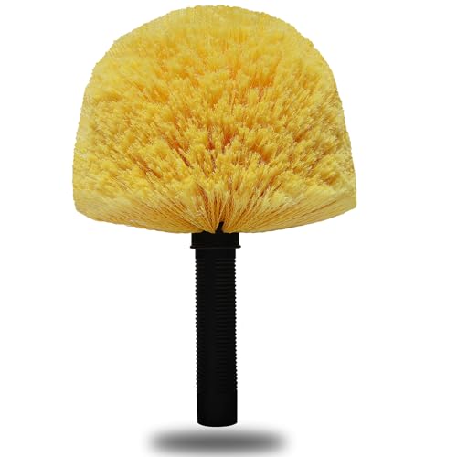 Yellow Cobweb Duster Brush Head - Efficient Indoor & Outdoor Cleaning