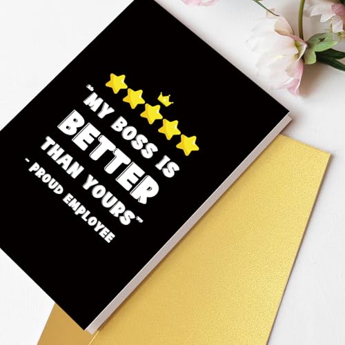Funny Boss Day Card From Employee - Humorous Office Gift & Greeting