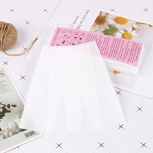 Teqooza Non-Woven Hair Removal Wax Strips 50 Pcs, 20cm x 7cm
