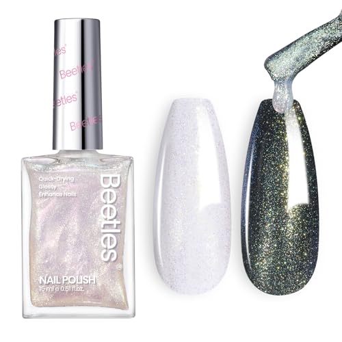 Beetles Shimmer Glitter Nail Polish Fast Drying Top Coat Lacquer