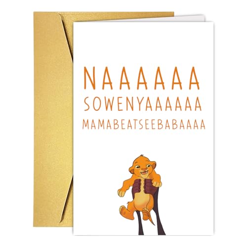 GVMGVM Cute Baby Lion Greeting Card - New Baby Shower Gift (Variation #3)