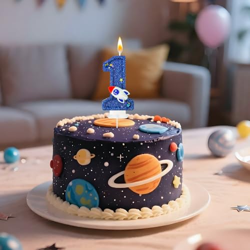 Astronaut Birthday Candle - Space-Themed Cake Topper for Boys