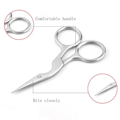 YAMHOHO Stainless Steel Eyebrow Shaping Scissors and Grooming Brush