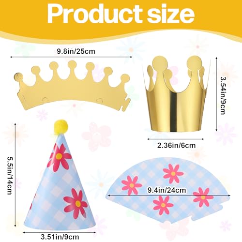 11 Pcs Colorful Cone Party Hats with Pom Poms for Birthdays