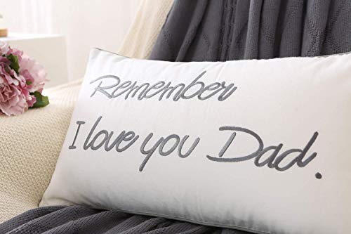Remember I Love You Dad Pillow Cover 20x12 inches - Thanksgiving & Christmas Gift