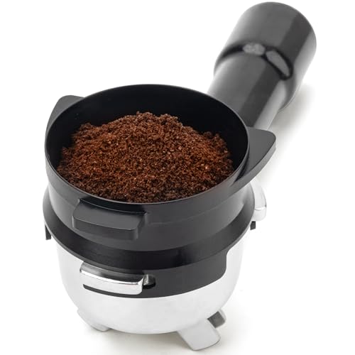 54mm Coffee Dosing Funnel for Breville Portafilters - Hands-Free, Dishwasher Safe, Black