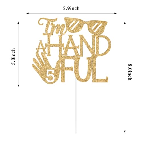 I'm a Handful Cake Topper - 5th Birthday Party Decoration