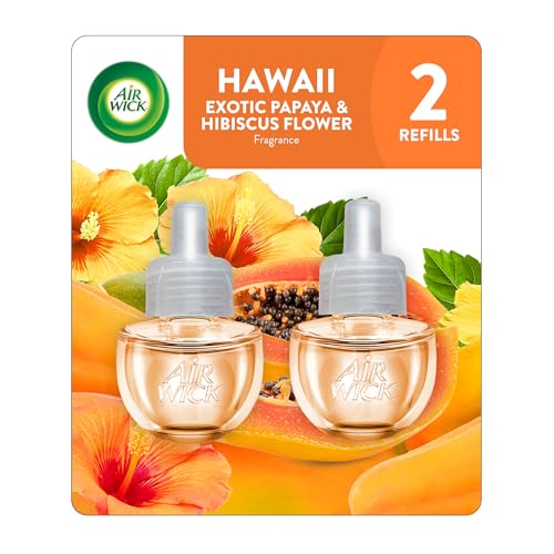 Air Wick Plug-In Scented Oil Refills - Hawaii Exotic Papaya & Hibiscus Flower, 2 Count