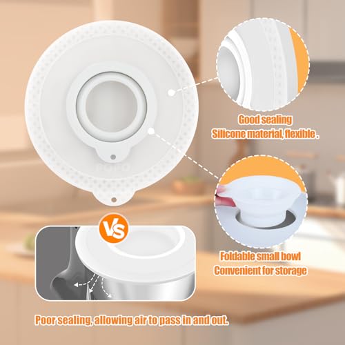 White Silicone Bowl Cover for KitchenAid 4.5-5 Quart Mixers