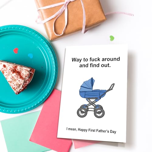 Funny Pregnancy Announcement Card for New Dad - Father's Day