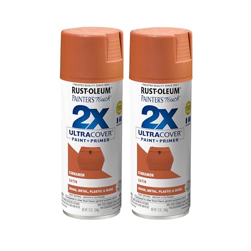 Rust-Oleum Painter's Touch Satin Cinnamon Spray Paint 12oz (Pack of 2)
