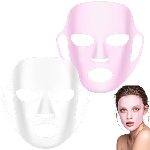 Reusable Silicone Face Mask Cover 2 Pack - Moisture Locking Anti-Wrinkle Holder
