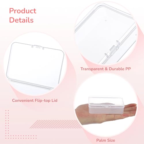 BATTIPAW Clear Hair Tie Organizer - 6PCS Mini Storage Box