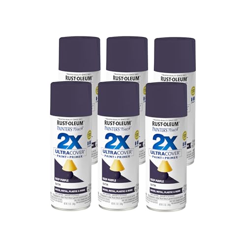 Rust-Oleum Painter's Touch 2X Satin Deep Purple Spray Paint - 6 Pack