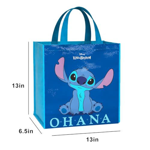 Disney Stitch Tote Bag Set - 2 Large Reusable Grocery Bags