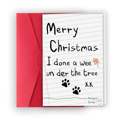 Funny Dog Christmas Card - Merry Christmas Greeting Card for Dog Lovers