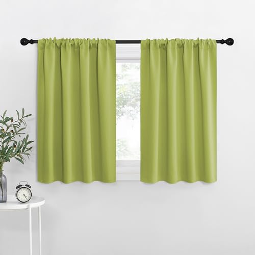 NICETOWN Blackout RV Curtains, Fresh Green 29" x 20" - 2 Panel Set