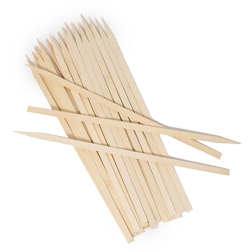 Norpro 11.5-Inch Bamboo Grilling Skewers – 25 Flat & Wide Eco-Friendly