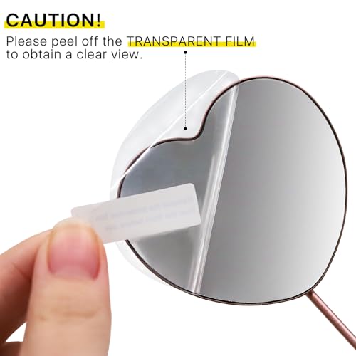 Pink Heart Shaped Eyelash Mirror - 2.2 Inch Lash Extension Tool for Beauty