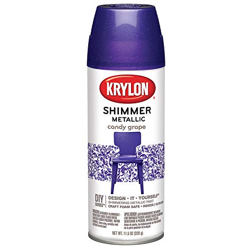 Krylon Candy Grape Shimmer Metallic Paint, 11.5 oz - Durable Finish