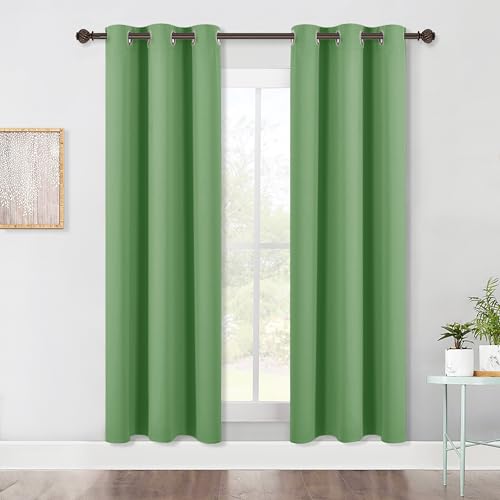 NICETOWN Forest Green Blackout Curtain Panels, 42"x72" (Pack of 2)
