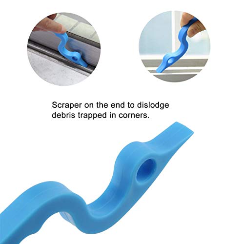 Sky Blue Hand-held Groove Cleaning Brushes - 2pcs for Windows & Doors