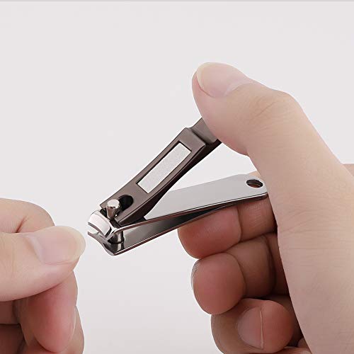 ILLILOTS Professional Nail Clipper Set with Tin Case and Built-in Nail File