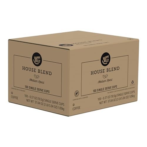 Happy Belly Medium Roast Coffee Pods - House Blend, 100 Count