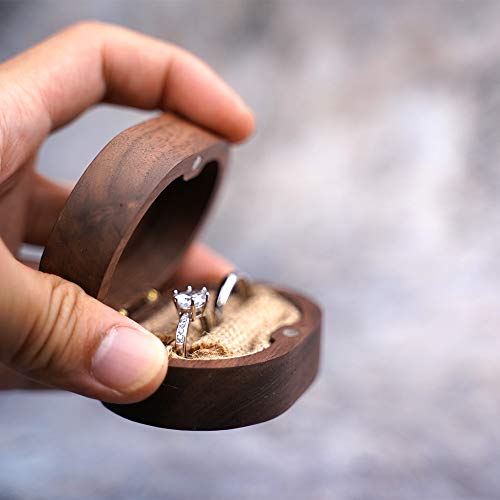 Rustic Wedding Ring Box - Mr & Mrs Wooden Engagement Holder