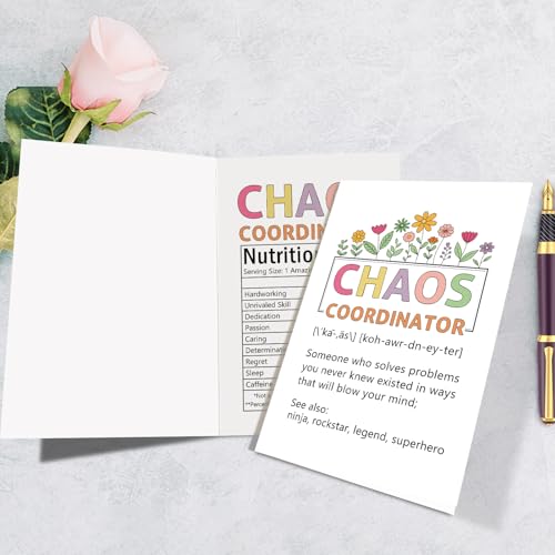 Funny Boss's Day Greeting Card - Chaos Coordinator Boss Gift