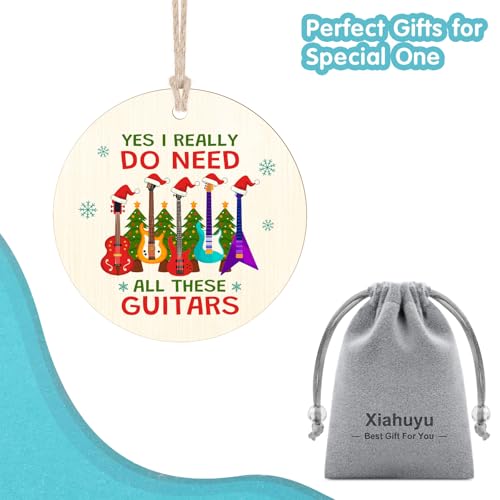 Wooden Guitar Ornament - Unique Gift for Music Lovers