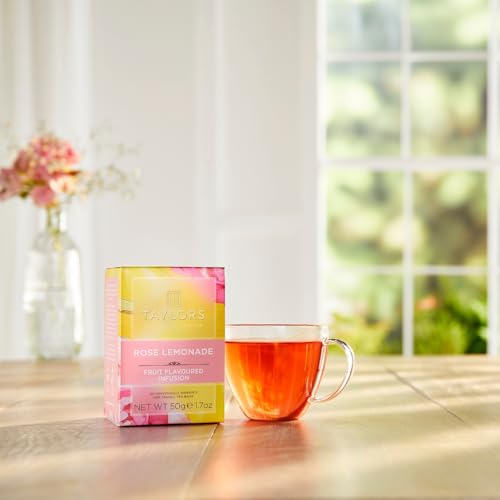 Taylors of Harrogate Rose Lemonade Herbal Tea Bags - 20 Count, Caffeine-Free, Floral Fruit Infusion, Pack of 1