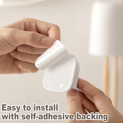 Wall Mounted Toothbrush Holder with Cup Hook - Adhesive Bathroom Organizer