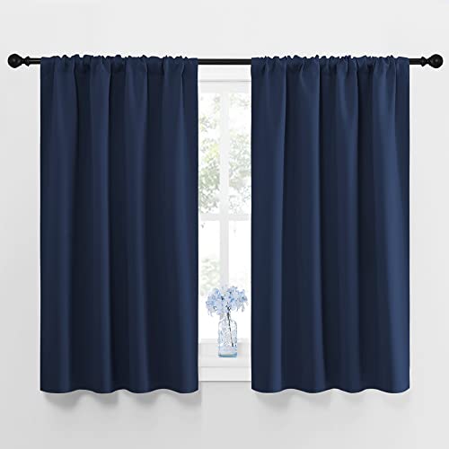 NICETOWN Blackout Curtains - Navy Thermal Insulated Drapes (42"x48", 2-Pack)