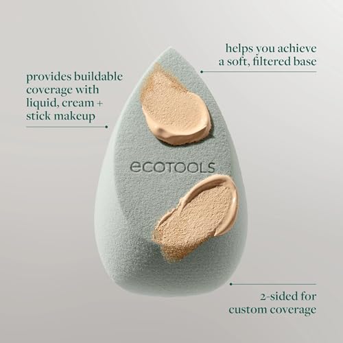 EcoTools Blurring Blender Makeup Sponge, 2-Sided Foundation Sponge
