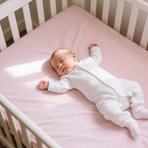 American Baby Company Fitted Crib Sheets, 2 Pack, White & Pink, 28"x52"
