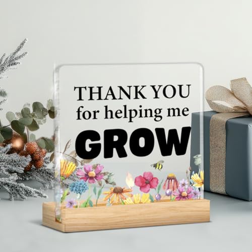 Thank You Gifts for Women - Inspirational Desk Plaque for Teachers & Coworkers