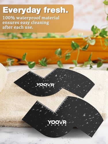 YOOVR 2pcs Haircut & Beard Lineup Enhancement Card S-Shaped