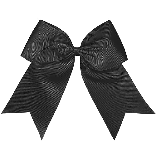 Tobeffect 8 Inch Jumbo Black Hair Bow Clip for Girls and Women