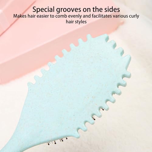 Fvaql Curl Defining Brush for Curly Hair Styling and Shaping (Pink)