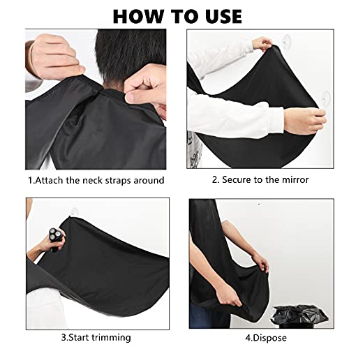 Beard Bib Apron for Men - Grooming Cape & Hair Catcher Gift