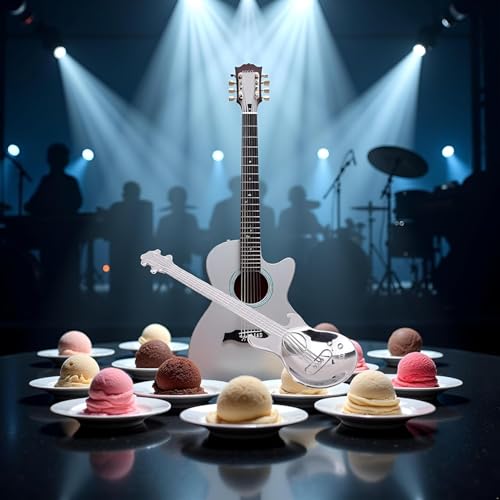 WNHNO Guitar Shaped Coffee Teaspoons & Dessert Stirring Spoons