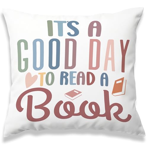 Inspirational Boho Reading Throw Pillow Cover - 18x18in