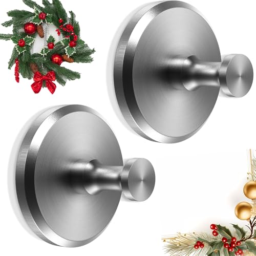 Suction Cup Wreath Hanger - No Drill Hooks for Doors & Windows, 2PCS