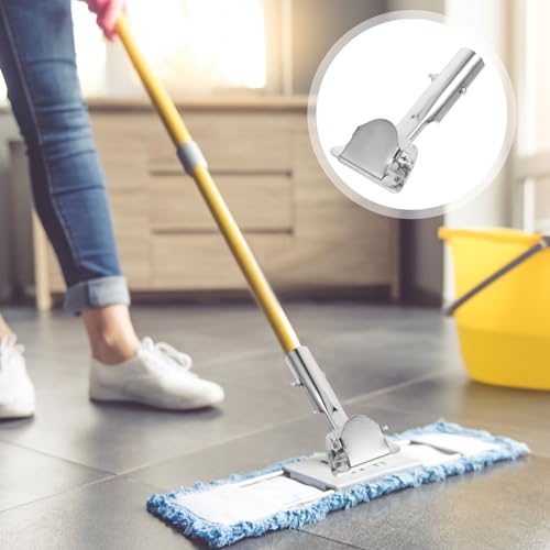 Garneck Stainless Steel Mop Handle Clip - 15.8x7.5cm Universal Replacement