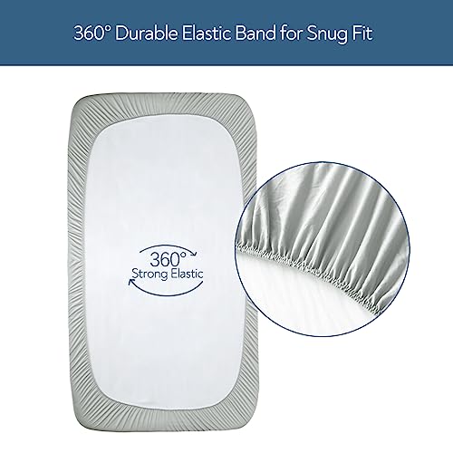 Soft Stretchy Crib Sheets for Boys & Girls - 2 Pack, 52"x28"