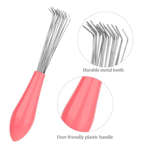 Hair Brush Cleaner Tool Set - 3 Piece Comb Rake and Cleaning Brushes