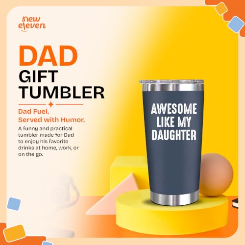 Awesome Like Daughter Navy 20oz Dad Tumbler - Father's Day Gift for Cool Dad
