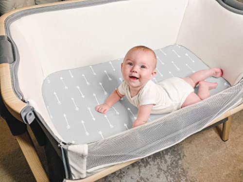 BaeBae Goods Bassinet Fitted Sheets - 4 Pack Soft Jersey Knit Bedding