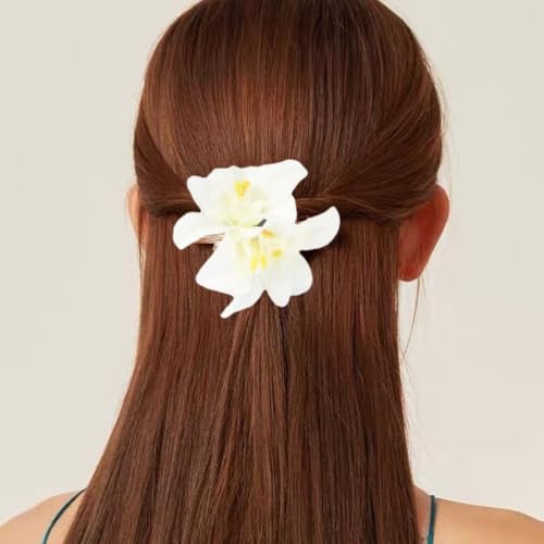 5Pcs Hawaiian Lily Flower Hair Clip Set Bohemian Floral Barrettes